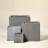 Outdoor Pot – Concrete Cube – Charcoal